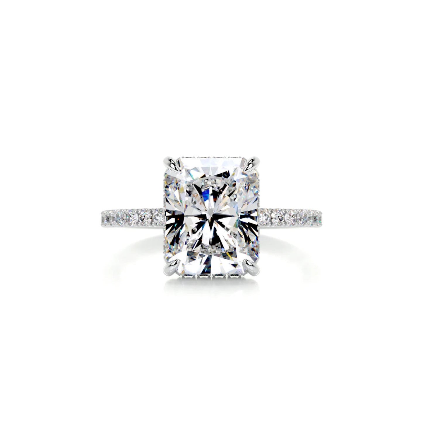 Hidden Halo Radiant Cut Ring