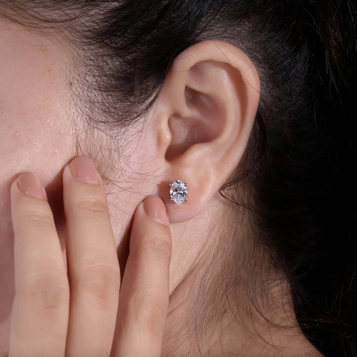 Oval Cut Studs