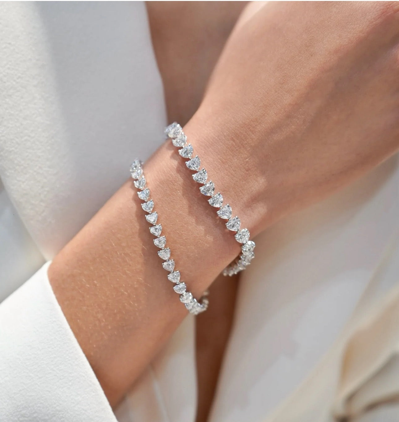 Heart Tennis Bracelet