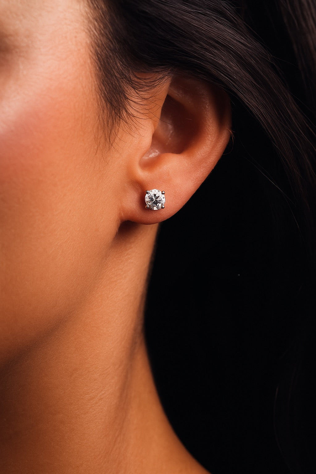 Round Solitaire Studs
