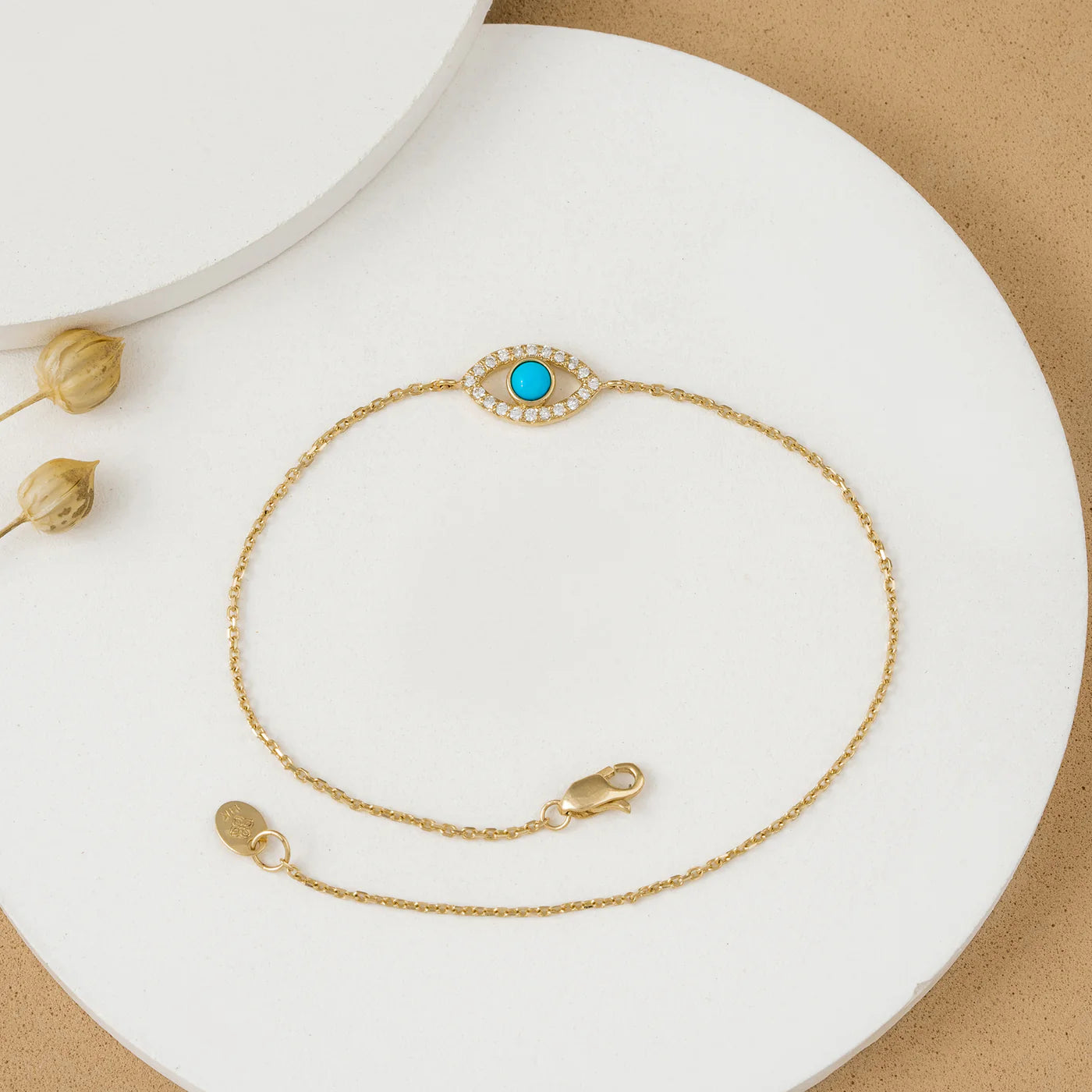 Minimal Evil Eye Bracelet