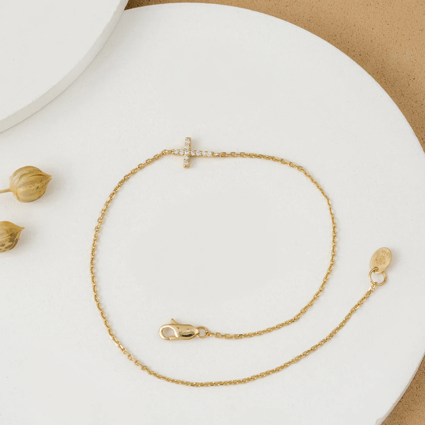 Minimal Cross Bracelet