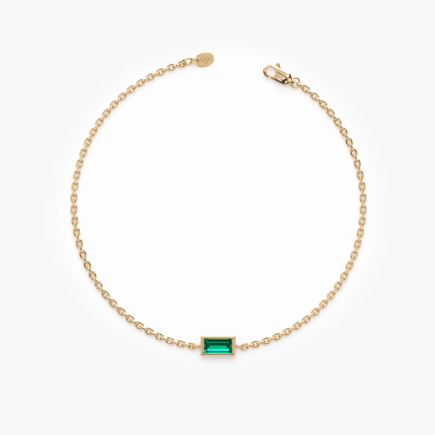 Minimalist Emerald Bracelet