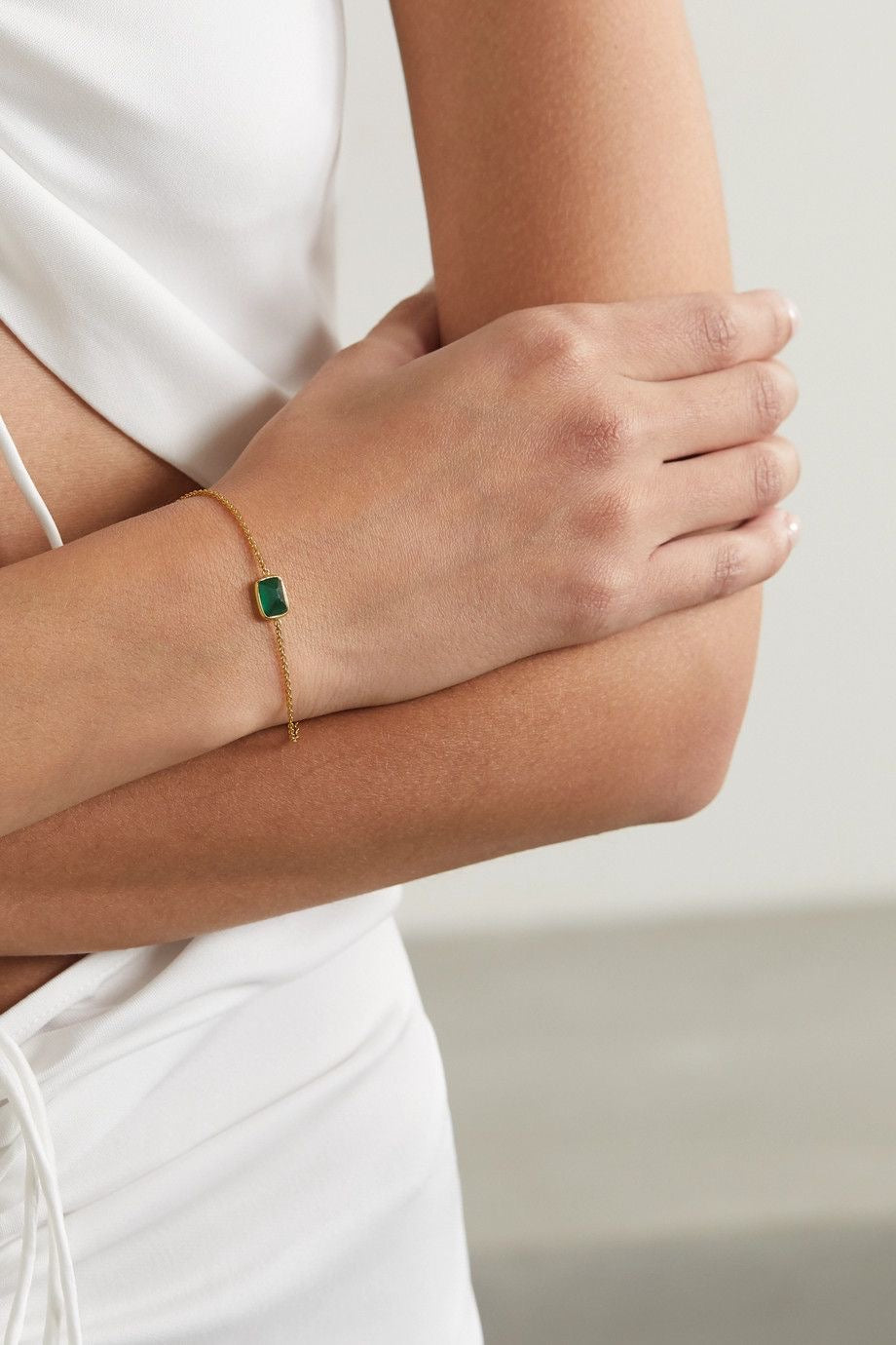 Minimalist Emerald Bracelet