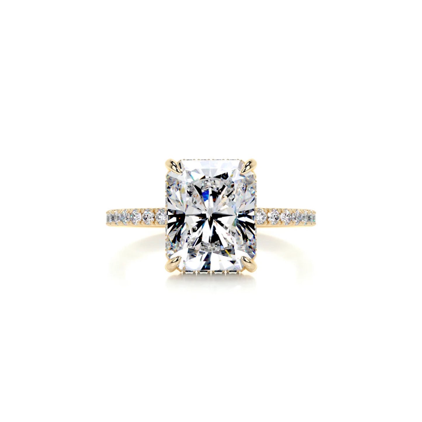 Hidden Halo Radiant Cut Ring