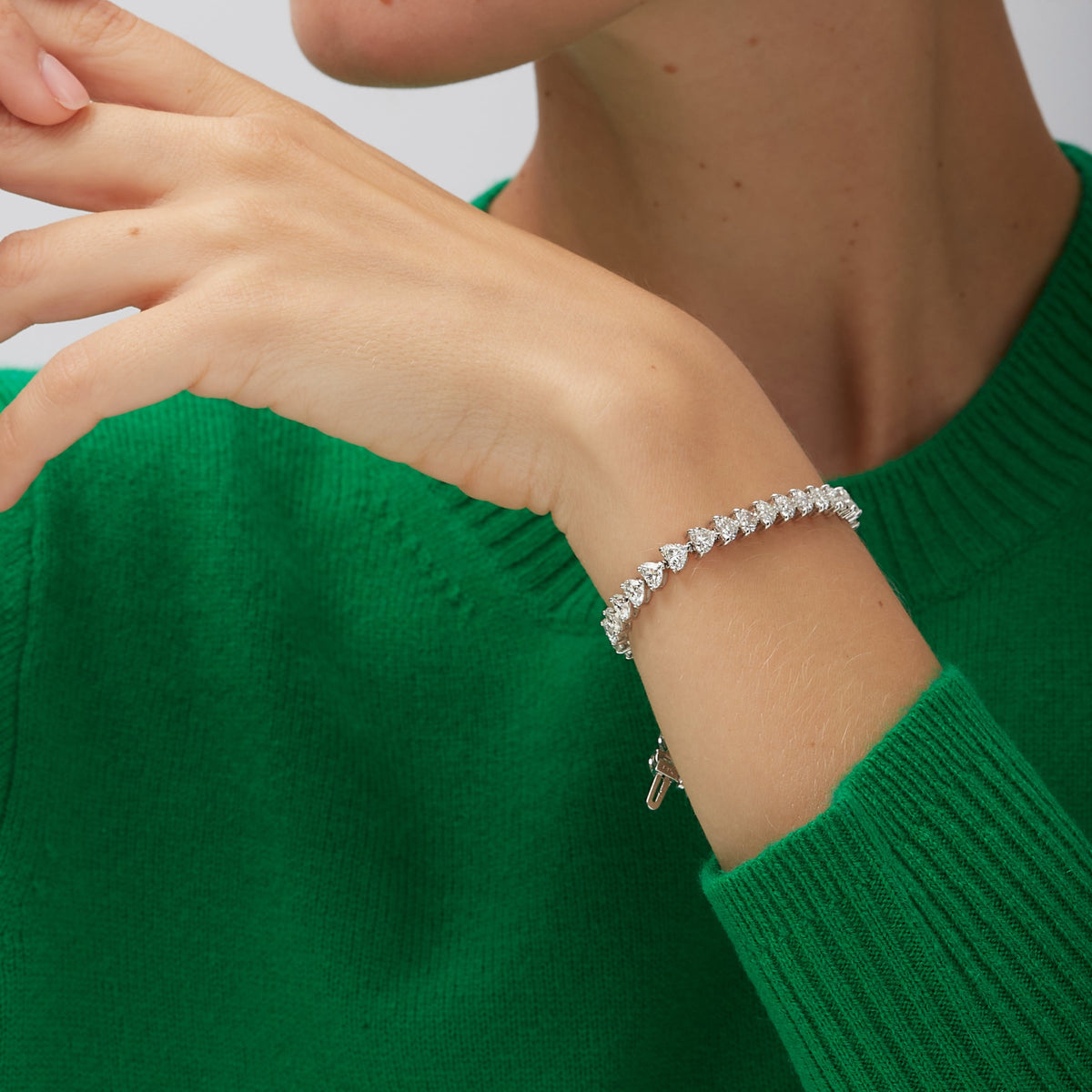Heart Tennis Bracelet