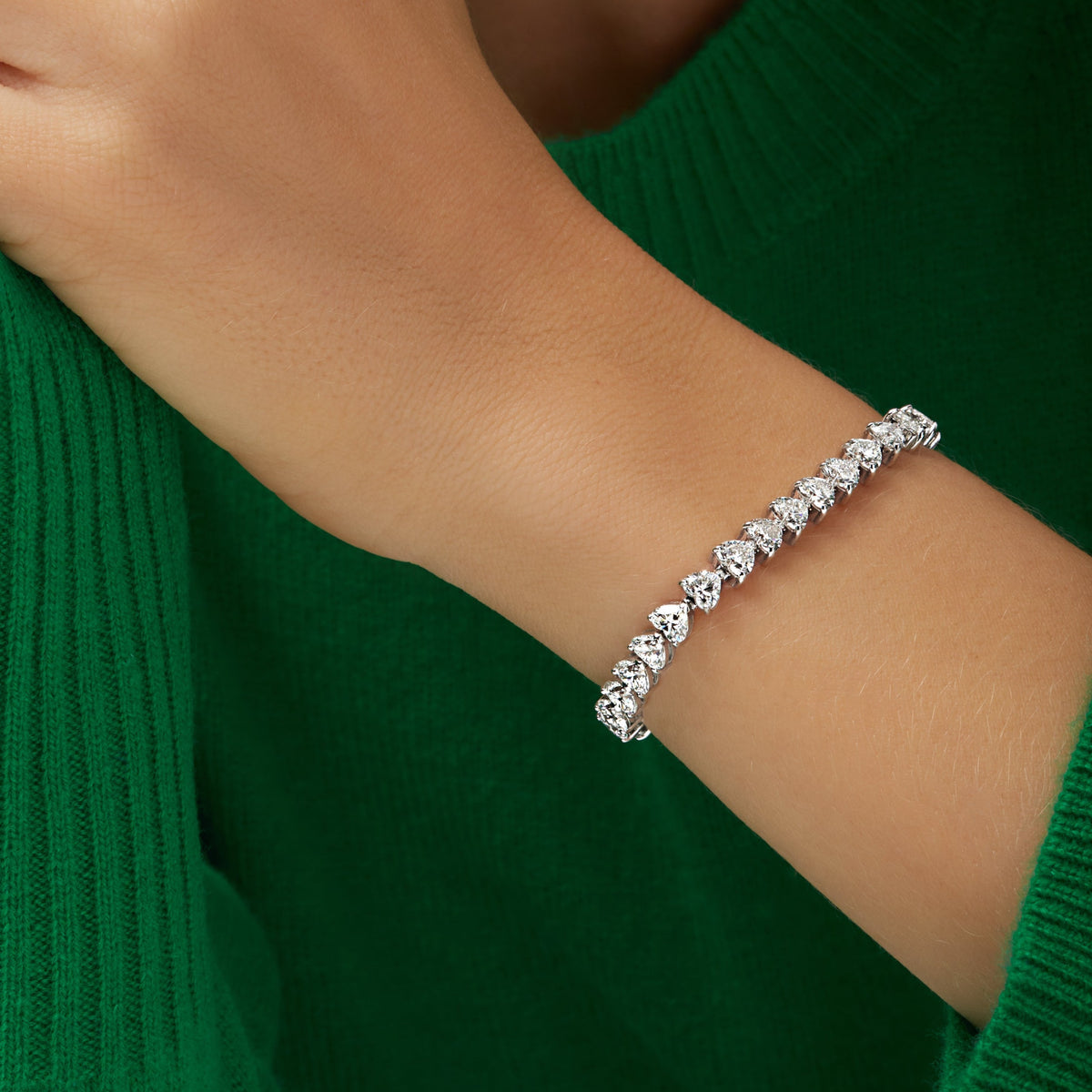 Heart Tennis Bracelet