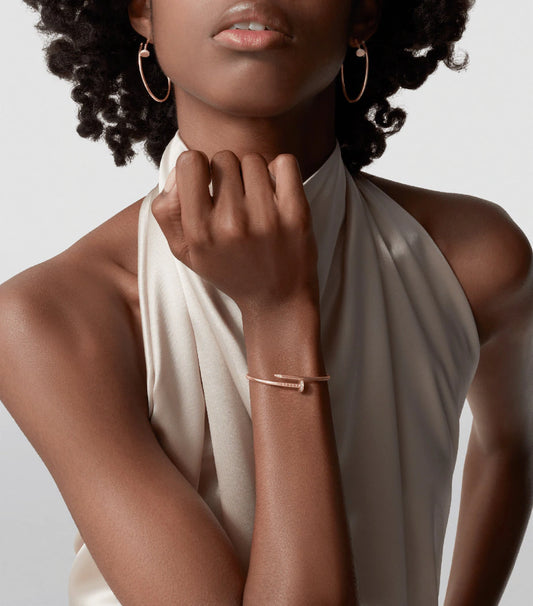 Yellow Gold Zircon Nail Bracelet