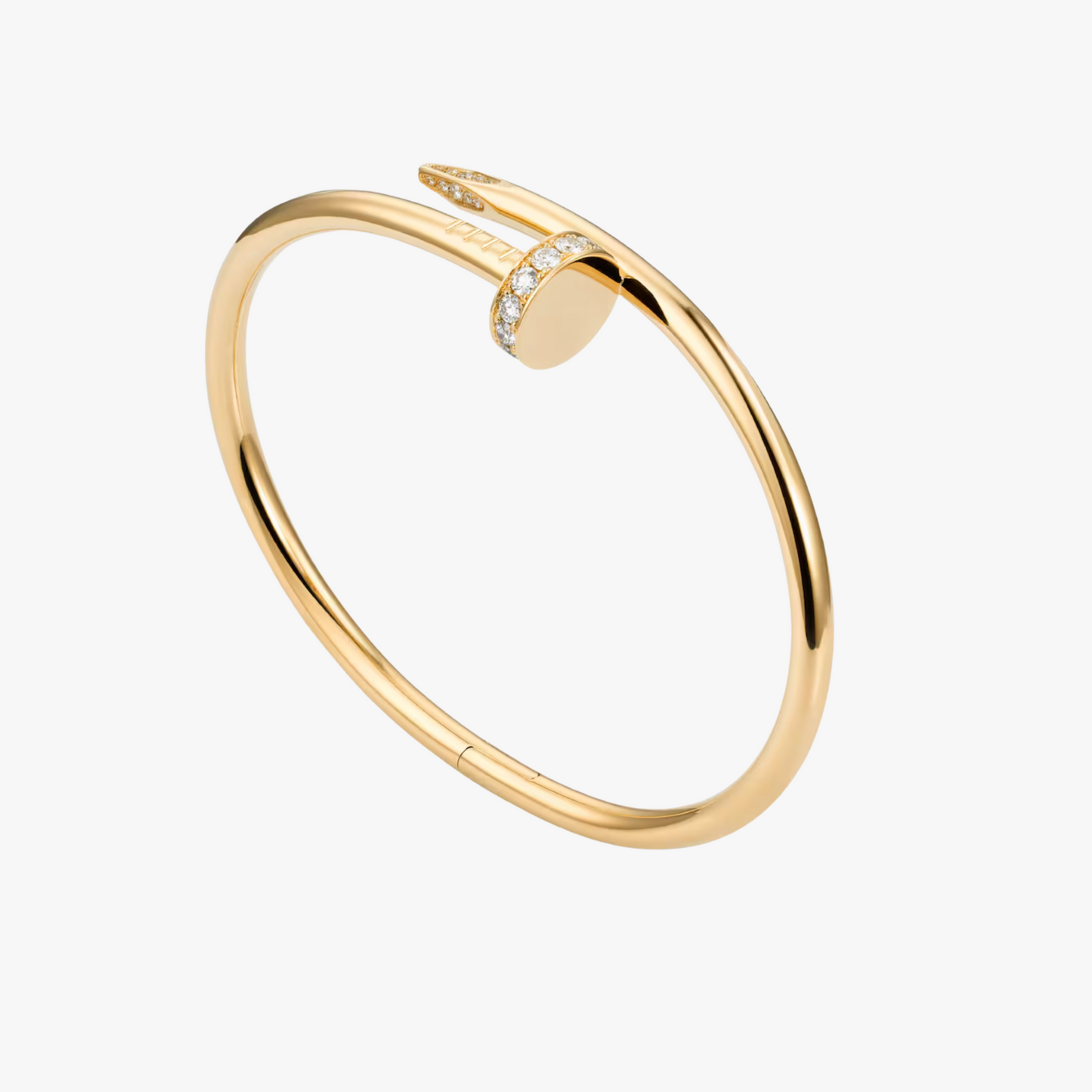 Yellow Gold Zircon Nail Bracelet
