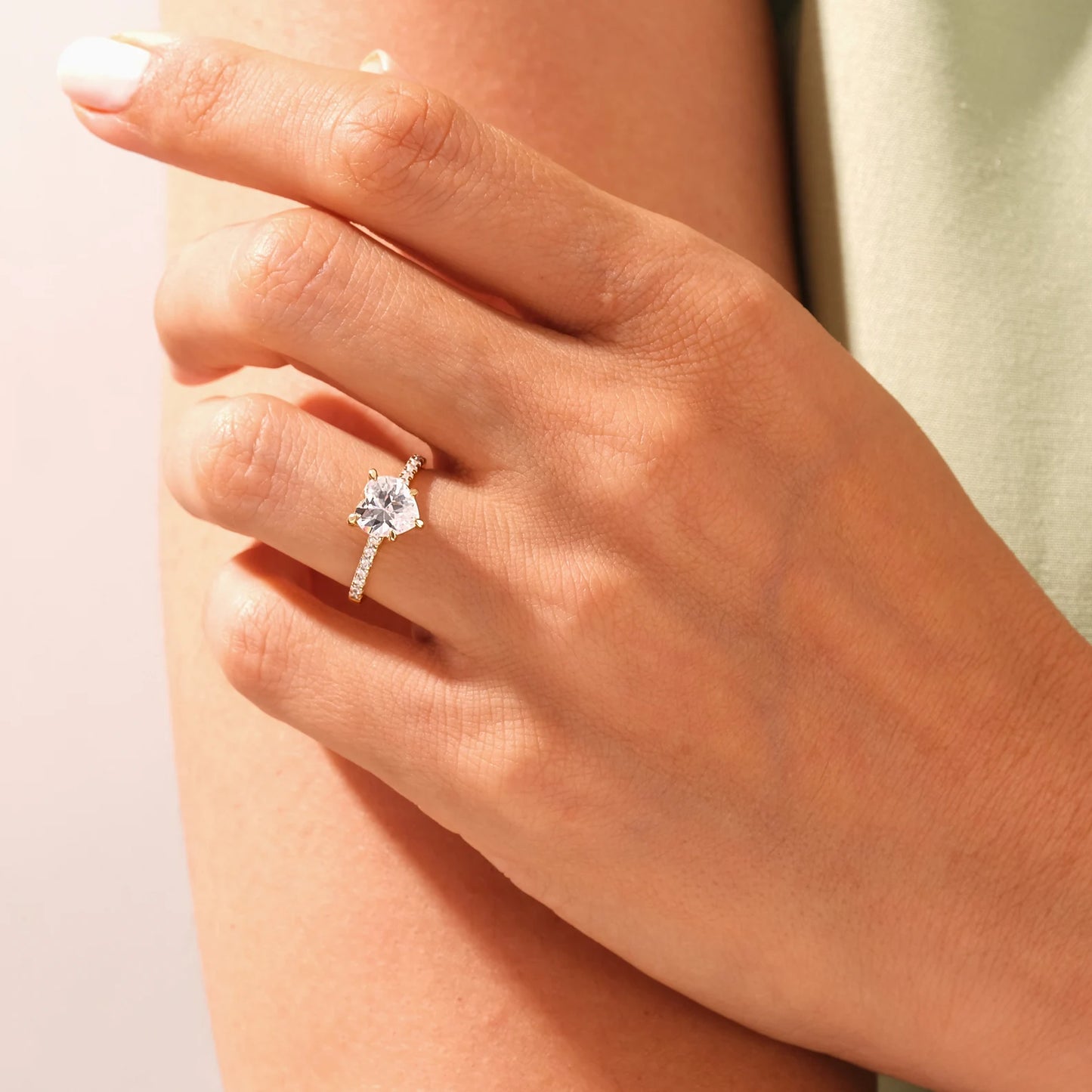 Heart Solitaire Ring