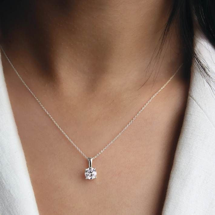 Round Solitaire Pendant