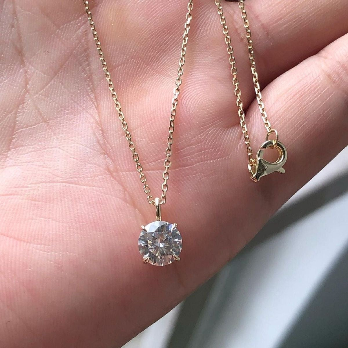 Round Solitaire Pendant