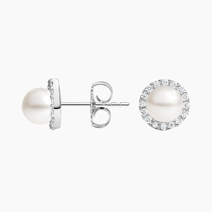 Pearl Halo Earings