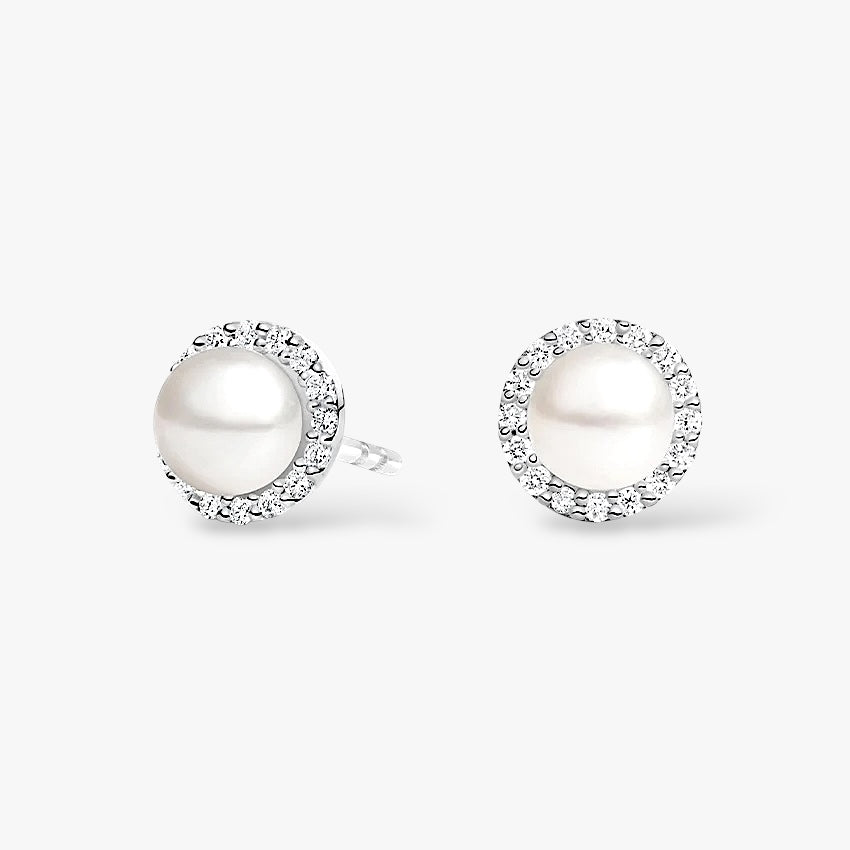 Pearl Halo Earings