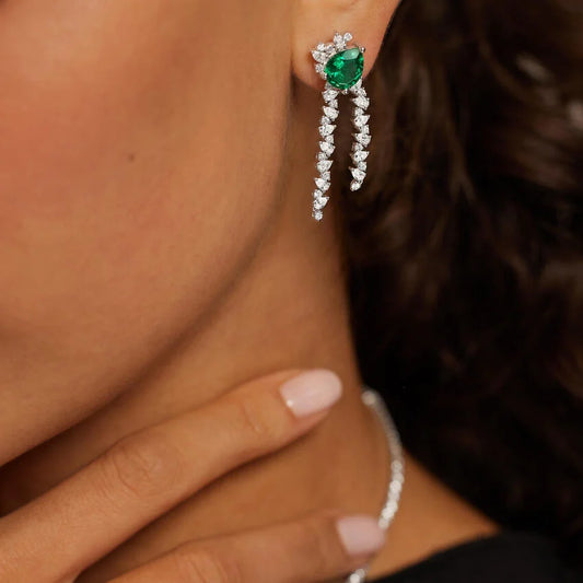 Emerald Drop Earings