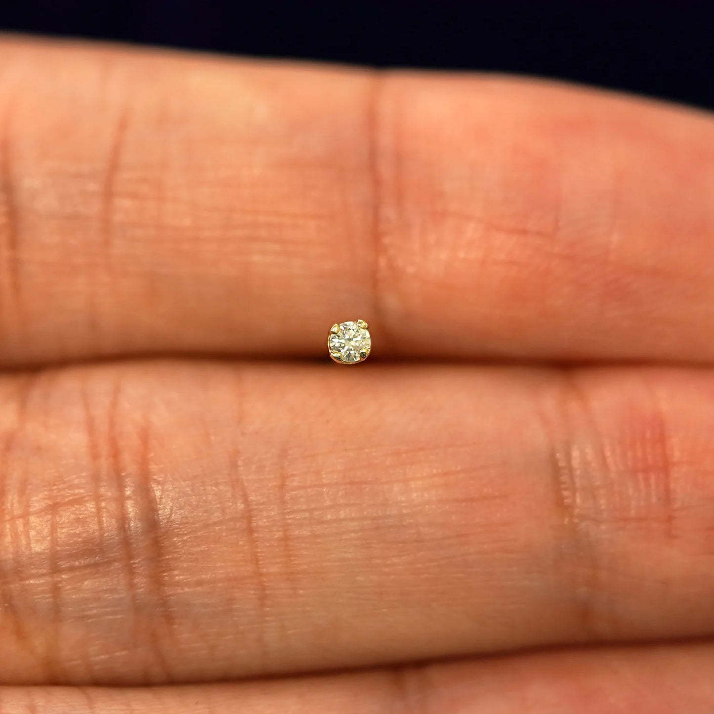 Round Solitaire Studs
