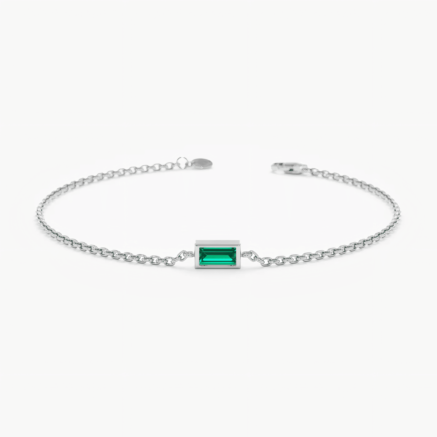 Minimalist Emerald Bracelet