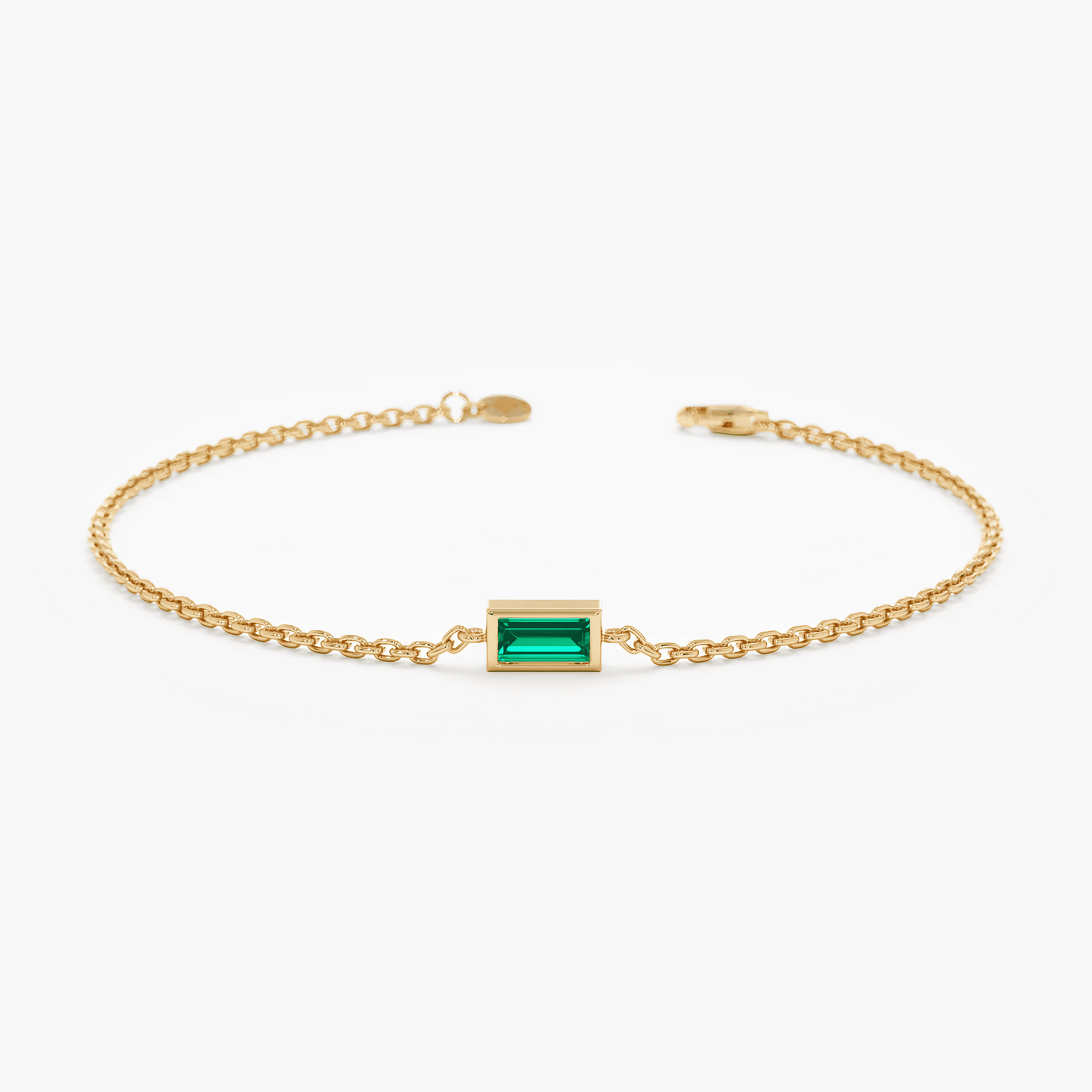 Minimalist Emerald Bracelet