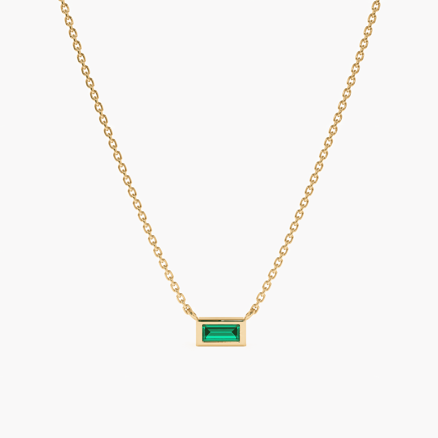 Minimalist Emerald Pendant
