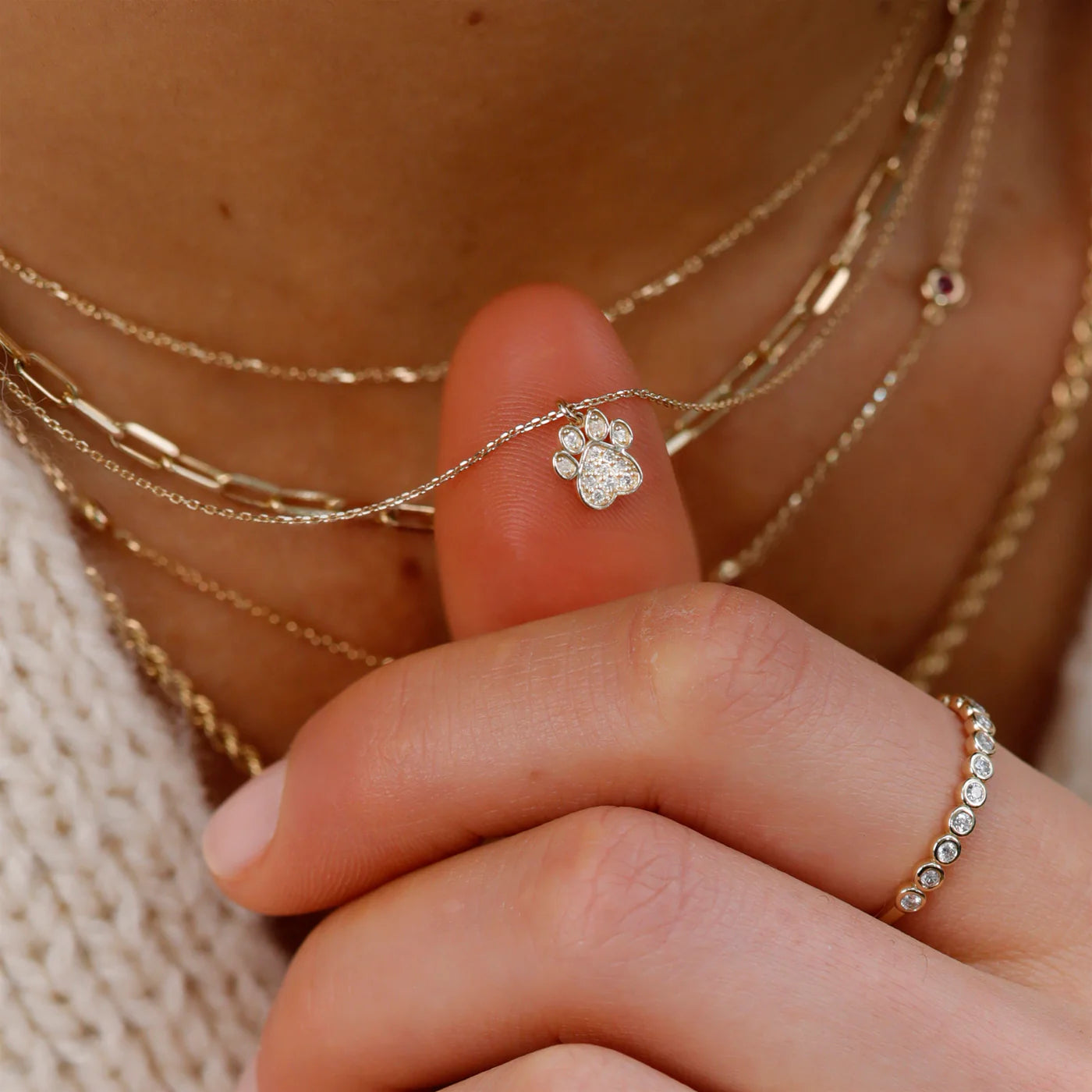 Minimalist Paw Pendant