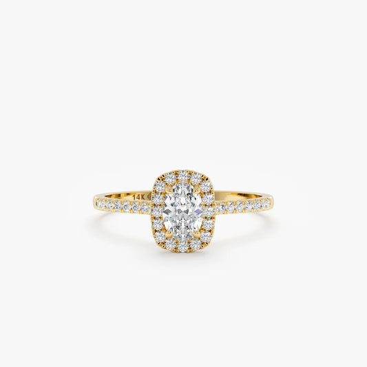 Oval Halo Ring