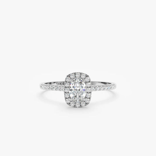 Oval Halo Ring