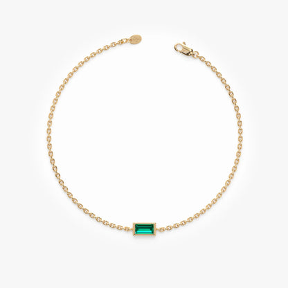 Minimalist Emerald Bracelet