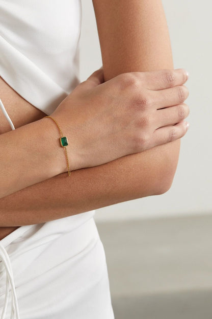 Minimalist Emerald Bracelet