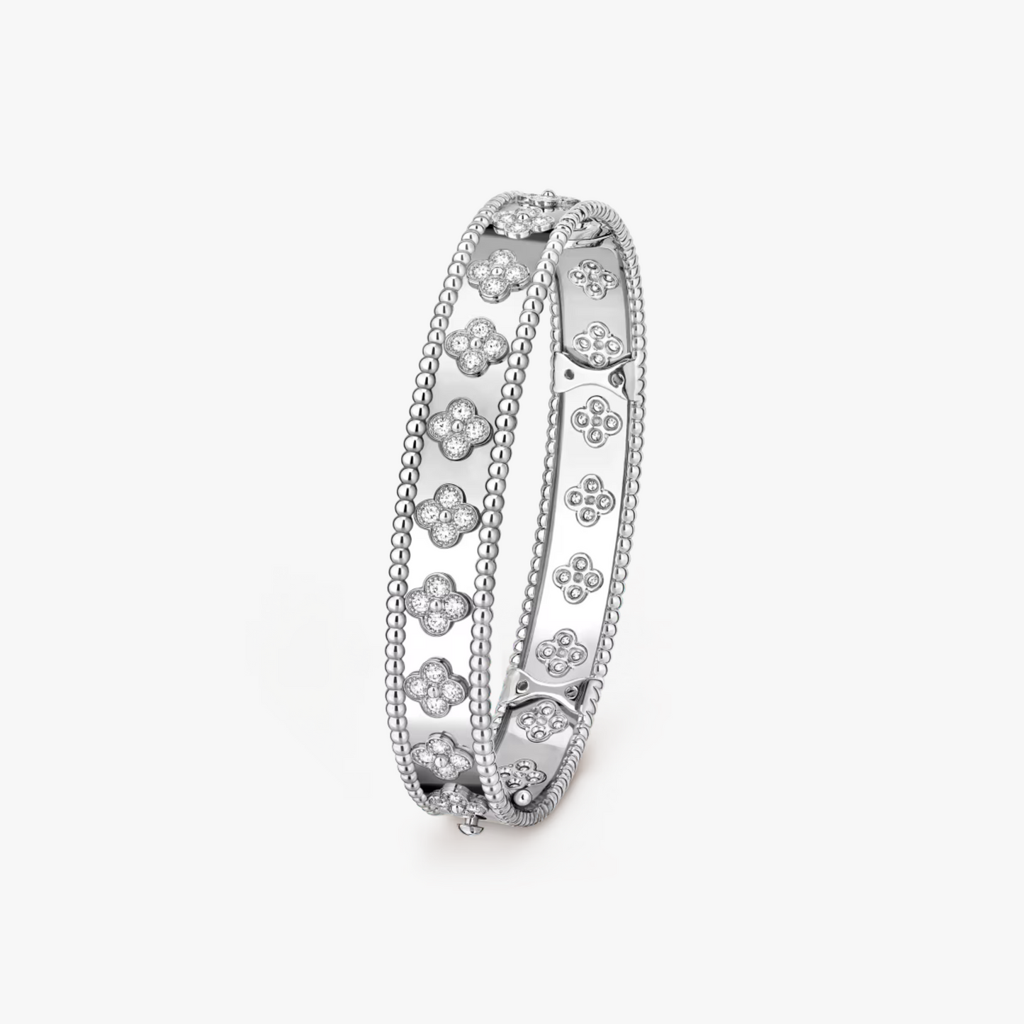 Pèarl Clover Bangle (Silver)