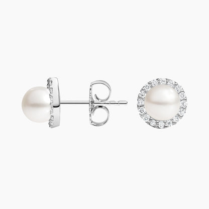 Pearl Halo Earings