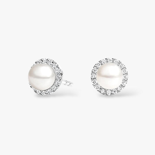Pearl Halo Earings
