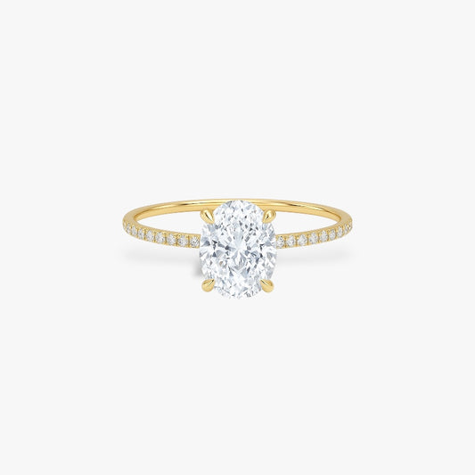 Oval Cut Crusted Band