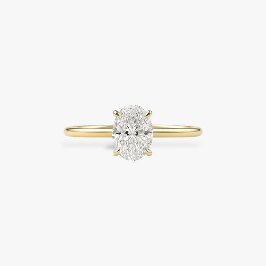 Oval cut Solitaire