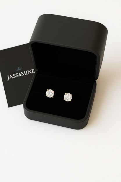 Round Solitaire Studs
