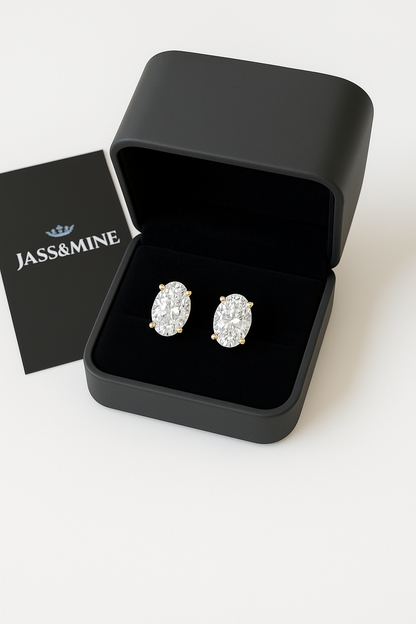 Oval Cut Studs