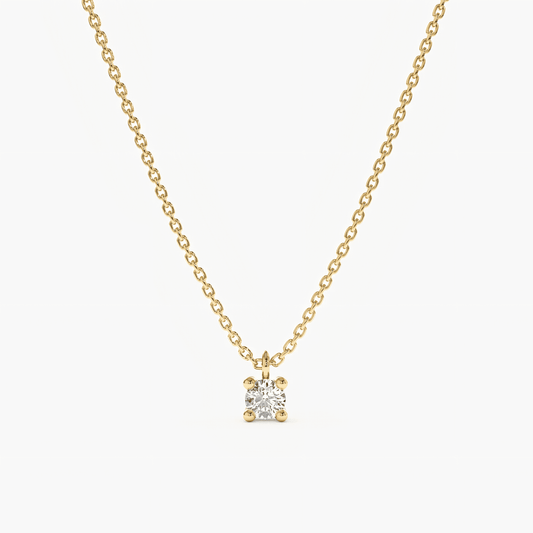 Round Solitaire Pendant