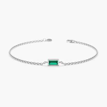 Minimalist Emerald Bracelet