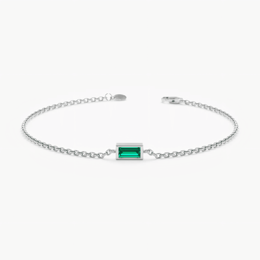 Minimalist Emerald Bracelet