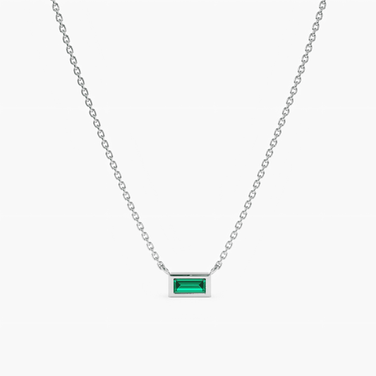 Minimalist Emerald Pendant