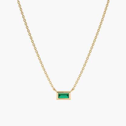 Minimalist Emerald Pendant