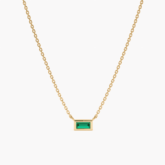 Minimalist Emerald Pendant