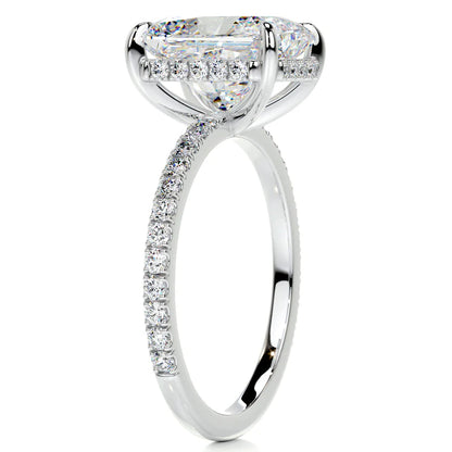 Hidden Halo Radiant Cut Ring